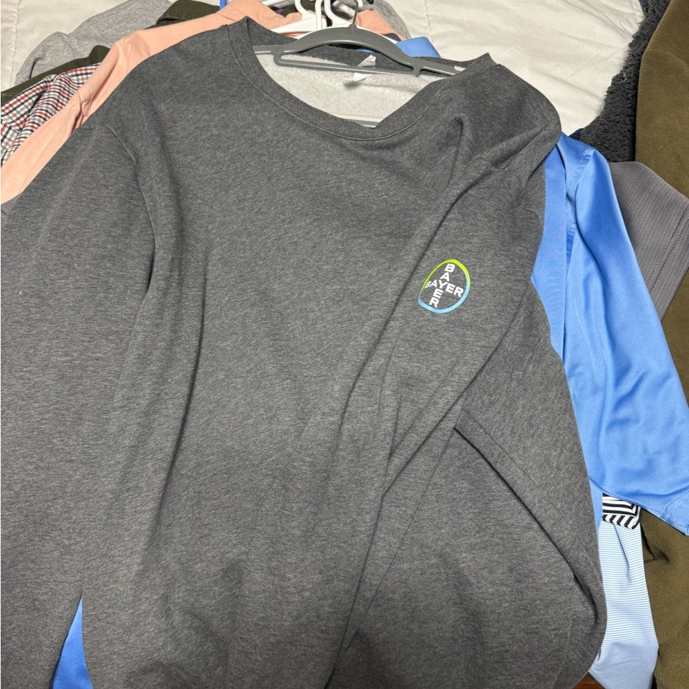 Bayer Gray Crewneck Sweatshirt with Logo